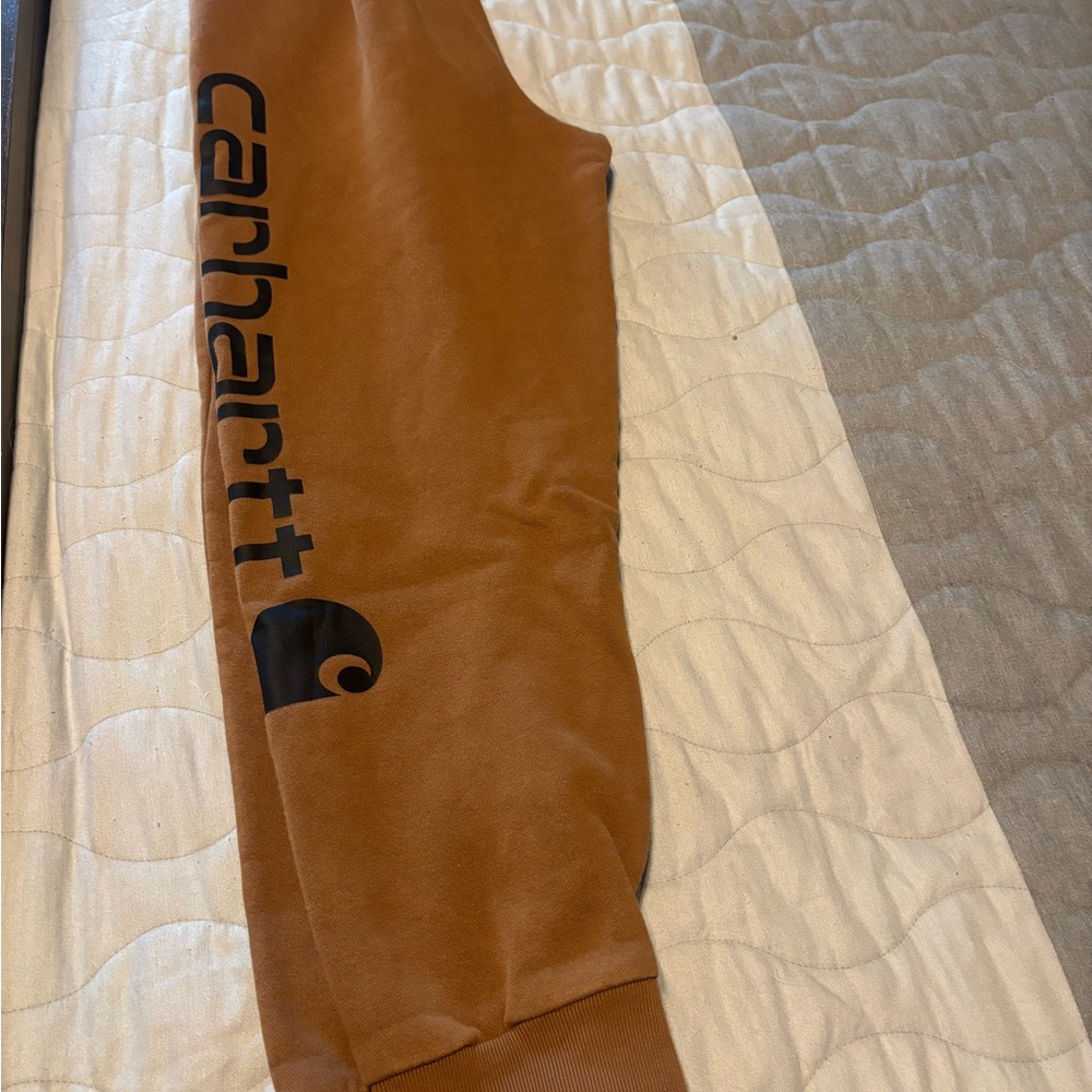 Carhartt Tan Sweatshirt with Black Logo